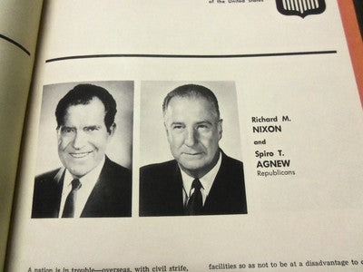 1968 OFFICIAL VOTERS PAMPHLET - UNITED STATES ELECTION - NIXON AGNEW - J 5207