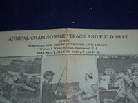 1937 MAY 29 NORTHERN NJ INTERSCHOLASTIC LEAGUE ANNUAL MEET SCORECARD - J 5533