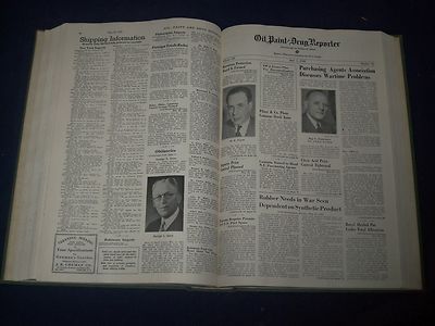 1942 OIL PAINT AND DRUG REPORTER BOUND VOLUME LOT OF 3 - GREAT ADS - KD 3411