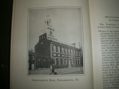 1925 DECLARATION OF INDEPENDENCE & CONSTITUTIONS OF US & NEW JERSEY BOOK- KD 781