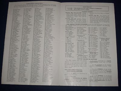 1937 THE BAPTIST TEMPLE CHURCH PROGRAM LOT OF 11 - BROOKLYN, N. Y. - O 2240
