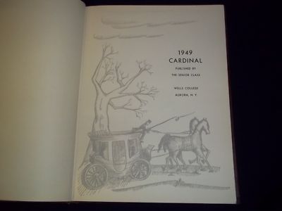1949 THE CARDINAL WELLS COLLEGE YEARBOOK - AURORA NEW YORK - PHOTOS - YB 214