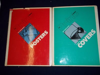 1975 THE PRINT CASEBOOK BEST IN POSTERS & COVERS BOOK LOT OF 2 - KD 728J