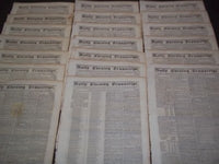 1834 NOV DAILY EVENING TRANSCRIPT NEWSPAPER LOT OF 20 - BOSTON - VOL V- NP 1448