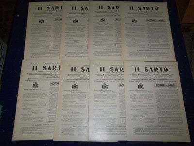 1912-1914 IL SARTO ITALIAN MAGAZINE LOT OF 30-1915 TESTIMONIALS MAGAZINE- O 1851