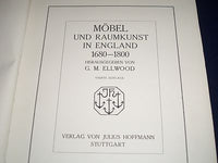 1900'S MOBEL UND RAUMKUNST IN ENGLAND VON 1680-1800 - GERMAN - PHOTOS - KD 1336