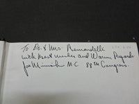 1964 JOHN F KENNEDY MEMORIAL ADDRESSES BOOK INSCRIBED BY JOE MINNISH - KD 1870I