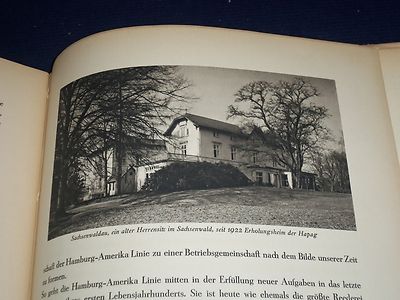 1937 NEUNZIG JAHRE HAMBURN-AMERIKA LINIE GERMAN BOOK - PHOTOS - MAP - KD 1357