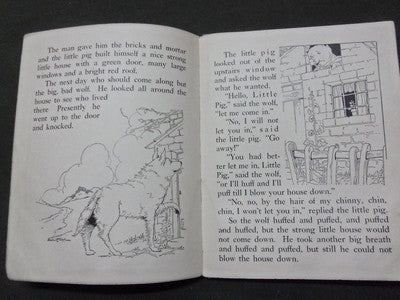 1920S THREE LITTLE PIGS CHILDREN'S BOOK - PLATT & MUNK COMPANY - KD 1744L