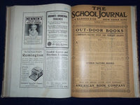 1908-1910 SCHOOL JOURNAL BOUND VOLUME LOT OF 2 - VOL 76+77 - NICE ADS - KD 726E