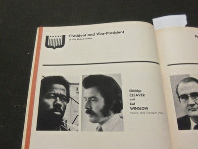 1968 OFFICIAL VOTERS PAMPHLET - UNITED STATES ELECTION - NIXON AGNEW - J 5207