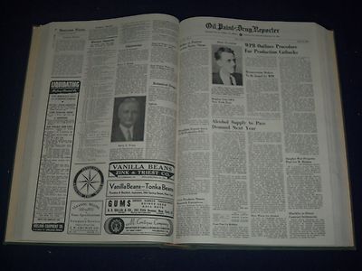 1944 OIL PAINT AND DRUG REPORTER BOUND VOLUME LOT OF 2 - GREAT ADS - KD 3408