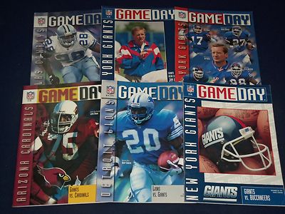 1997 NEW YORK GIANTS GAME DAY PROGRAM LOT OF 14 DIFFERENT - NICE PHOTOS - O 2396