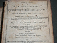 1825 A CRITICAL PRONOUNCING DICTIONARY EXPOSITOR OF ENGLISH LANGUAGE - KD 1080