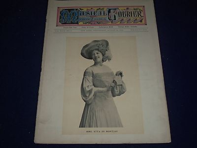 1904 AUGUST 24 MUSICAL COURIER MAGAZINE - ETTA DE MONTJAU COVER - ADS - J 1263