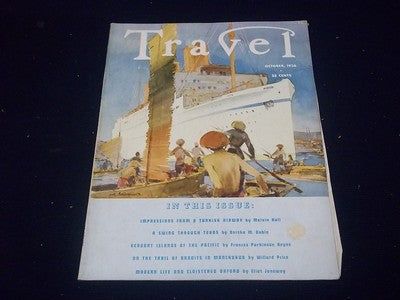 1936 OCTOBER TRAVEL MAGAZINE - IN ORIENTAL WATERS - II 1943