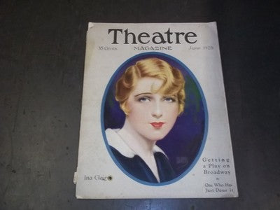 1928 JUNE THE THEATRE ILLUSTRATED MAGAZINE - INA CLAIRE - II 3374