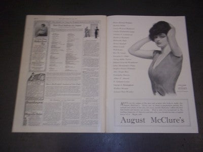 1914 AUGUST THE LADIES' WORLD MAGAZINE - GREAT PHOTOS AND ADS - SP 3066