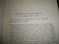 1925 DECLARATION OF INDEPENDENCE & CONSTITUTIONS OF US & NEW JERSEY BOOK- KD 781