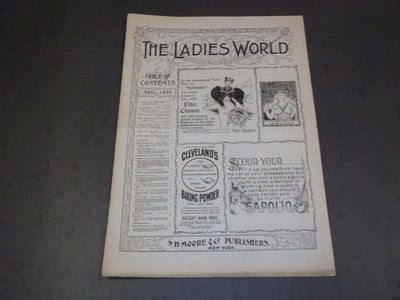 1895 AUGUST THE LADIES' WORLD MAGAZINE - GREAT PHOTOS AND ADS - SP 3016