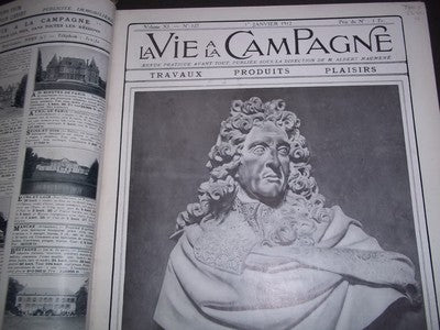 1912 JAN-JUN VIE A LA CAMPAGNE MAGAZINE VOLUME - FRENCH - NICE COVERS - KD 972