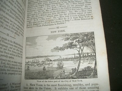 1847 MITCHELL'S SCHOOL OF GEOGRAPHY SECOND EDITION BOOK - ILLUSTRATED - KD 1775Z