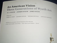 1987 AN AMERICAN VISION 3 GENERATIONS OF WYETH ART SOFTCOVER BOOK - KD 1607