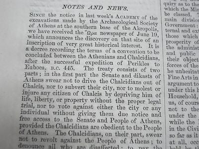 1876 THE ACADEMY WEEKLY REVIEW OF LITERATURE LOT OF 18 ISSUES - LONDON - O 2383