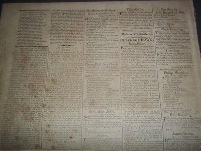 1816-1817 COLUMBIAN REGISTER NEWSPAPER LOT OF 6 - MADISON & CLAY - CT - NP 1454