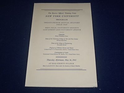 1942 VIOLET NEW YORK UNIVERSITY YEARBOOK + CORPS PROGRAM - NICE PHOTOS - YB 92