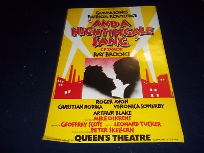1979 AND A NIGHTINGALE SANG QUEENS THEATER POSTER GEMMA JONES ROUTLEDGE - P 123