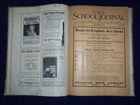 1908-1910 SCHOOL JOURNAL BOUND VOLUME LOT OF 2 - VOL 76+77 - NICE ADS - KD 726E