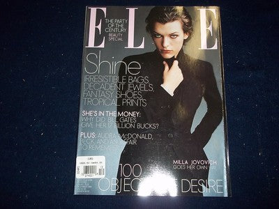 1999 DECEMBER ELLE MAGAZINE - MILLA JOVOVICH - II 4763