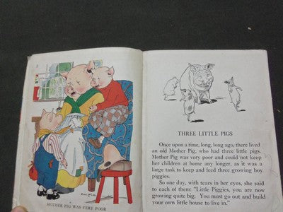 1920S THREE LITTLE PIGS CHILDREN'S BOOK - PLATT & MUNK COMPANY - KD 1744L