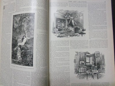 1895-1896 ART AMATEUR MAGAZINE BOUND VOLUME - GREAT ILLUSTRATIONS - KD 3050