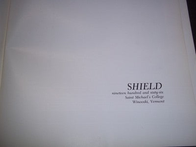 1966 SHIELD ST. MICHAEL'S COLLEGE YEARBOOK - WINOOSKI, VERMONT - PHOTOS - YB 313