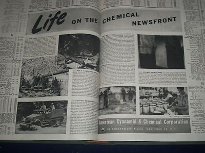 1944 OIL PAINT AND DRUG REPORTER BOUND VOLUME LOT OF 2 - GREAT ADS - KD 3408