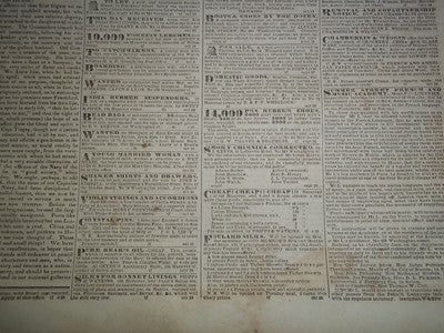 1834 NOV DAILY EVENING TRANSCRIPT NEWSPAPER LOT OF 20 - BOSTON - VOL V- NP 1448