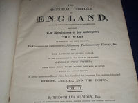 1810-11 IMPERIAL HISTORY OF ENGLAND BY THEOPHILUS CAMDEN VOL. LOT OF 2 - KD 1360