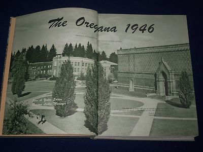 1946 OREGANA UNIVERSITY OF EUGENE OREGON YEARBOOK - GREAT PHOTOS - YB 246