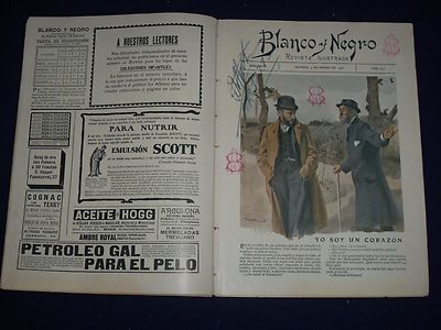 1908 JANUARY 4 BLANCO Y NEGRO SPANISH MAGAZINE - NICE ILLUSTRATIONS - J 297