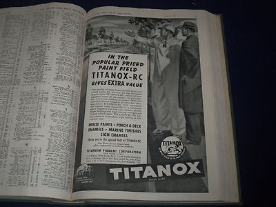 1942 OIL PAINT AND DRUG REPORTER BOUND VOLUME LOT OF 3 - GREAT ADS - KD 3411