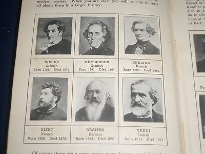 1925 YOUNG FOLKS PICTURE HISTORY OF MUSIC HARDCOVER BOOK BY JAMES COOKE- KD 1620