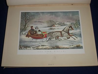 1942 CURRIER AND IVES PRINTMAKERS AMERICAN PEOPLE BOOK - GREAT PLATES - KD 1033