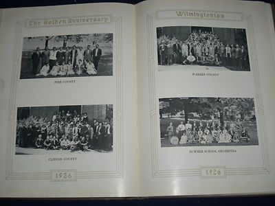 1926 THE GOLDEN ANNIVERSARY WILMINGTONIAN COLLEGE YEARBOOK - OHIO - YB 109