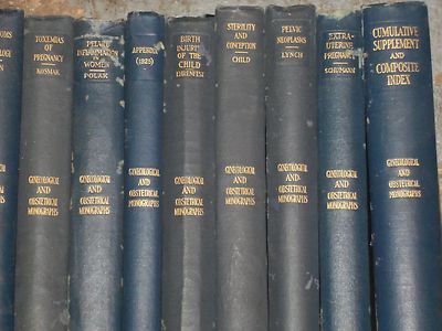 1921 GYNECOLOGICAL & OBSTETRICAL MONOGRAPHS APPLETON VOLUME LOT OF 14 - KD 2998