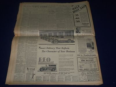 1930 JUNE 27 NEW YORK TIMES NEWSPAPER - OCEAN FLIERS LAND AT ROOSEVELT - NP 991