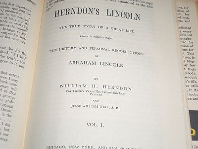 1948 LINCOLN HERNDON A BIOGRAPHY HARDCOVER BOOK BY DAVID DONALD - KD 1619