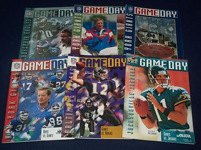 1997 NEW YORK GIANTS GAME DAY PROGRAM LOT OF 14 DIFFERENT - NICE PHOTOS - O 2396