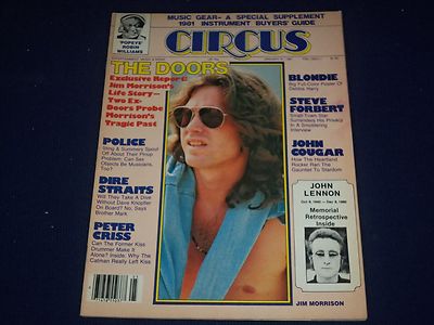 1981 JANUARY 31 CIRCUS MAGAZINE - JIM MORRISON - GREAT PHOTOS - II 9364